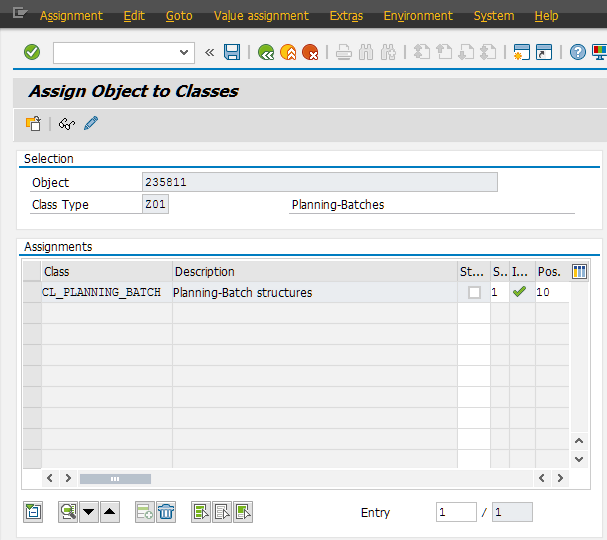 CL20N - Assign Object to Classes