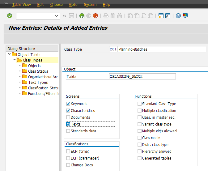 SPRO - Create a Class Type